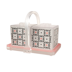 Salt & Pepper Dice Shaker Set – Stylish Spice Dispenser with Handle (W: 11.8 cm, H: 8 cm) - Habitt