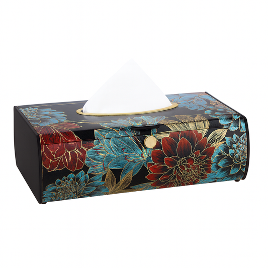 Tissue Box Trove – Elegant Floral Decorative Tissue Holder - Habitt