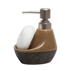 1pc Single Piece Soap Dispenser with Sponge Holder – 3 Elegant Color Variants - Habitt