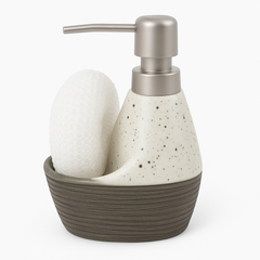 1pc Single Piece Soap Dispenser with Sponge Holder – 3 Elegant Color Variants - Habitt
