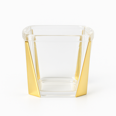 1Pc Acrylic Jar – Small, Medium & Large | Transparent Storage Container with Gold Design - Habitt
