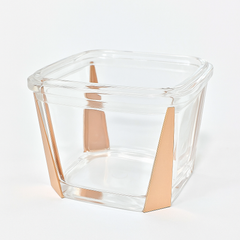 1Pc Acrylic Jar – Small, Medium & Large | Transparent Storage Container with Rose Gold Design - Habitt
