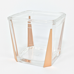 1Pc Acrylic Jar – Small, Medium & Large | Transparent Storage Container with Rose Gold Design - Habitt