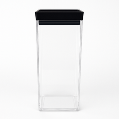 1Pc Acrylic Jar – Small, Medium & Large | Transparent Storage Container with Black Lid - Habitt