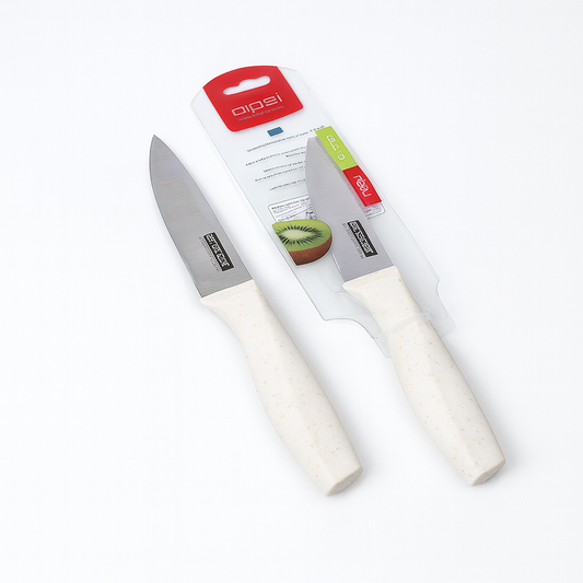 1Pc Stainless Steel Kitchen Knife – Single Piece Paring Knife with White Handle - Habitt
