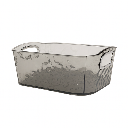 Acrylic Wavy Organizer with Handles – Clear Storage Box (Small & Large) - Habitt