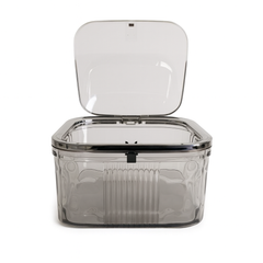 1pc Acrylic Push Box with Lid – Clear Storage Container (Small & Large) - Habitt