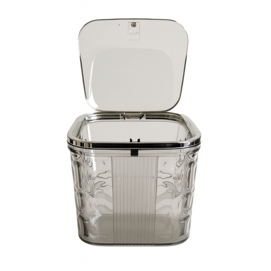 1pc Acrylic Push Box with Lid – Clear Storage Container (Small & Large) - Habitt