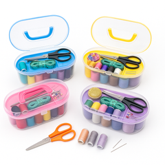 1pc Portable Mini Sewing Box Kit with Threads, Needles & Accessories Assorted – Compact Travel & Home Sewing Set - Habitt