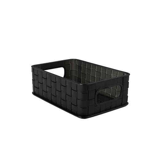 1pc Acrylic Woven Organizer with Handles – Multipurpose Storage Basket (Small, Large & Long) - Habitt