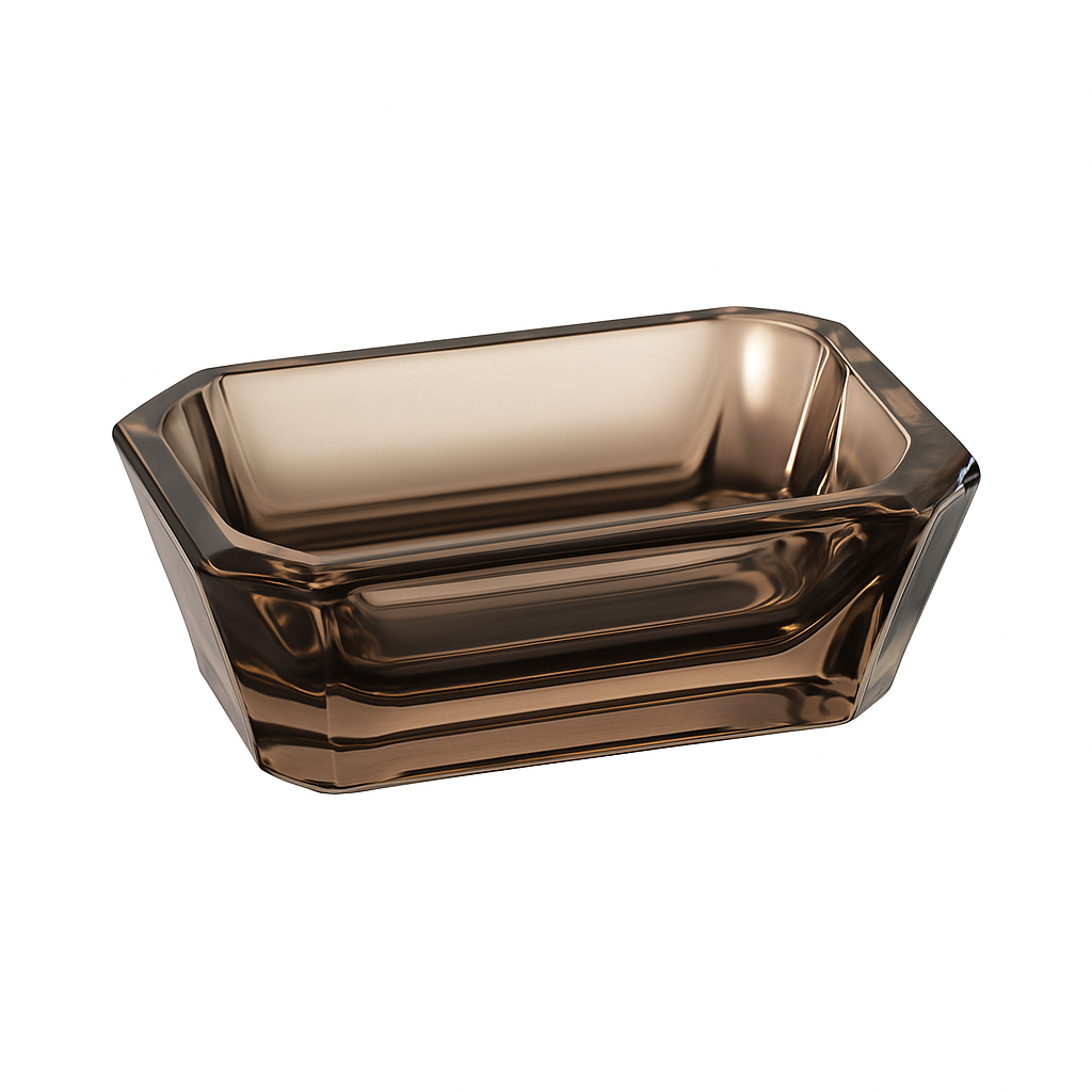 Premium Gray Acrylic Soap Dish – Modern Bathroom Accessory - Habitt