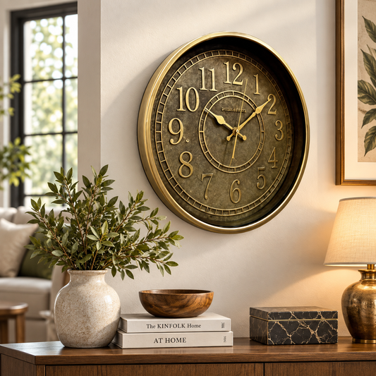 HERITAGE Wall Clock Momentum 15" – Vintage Antique Finish