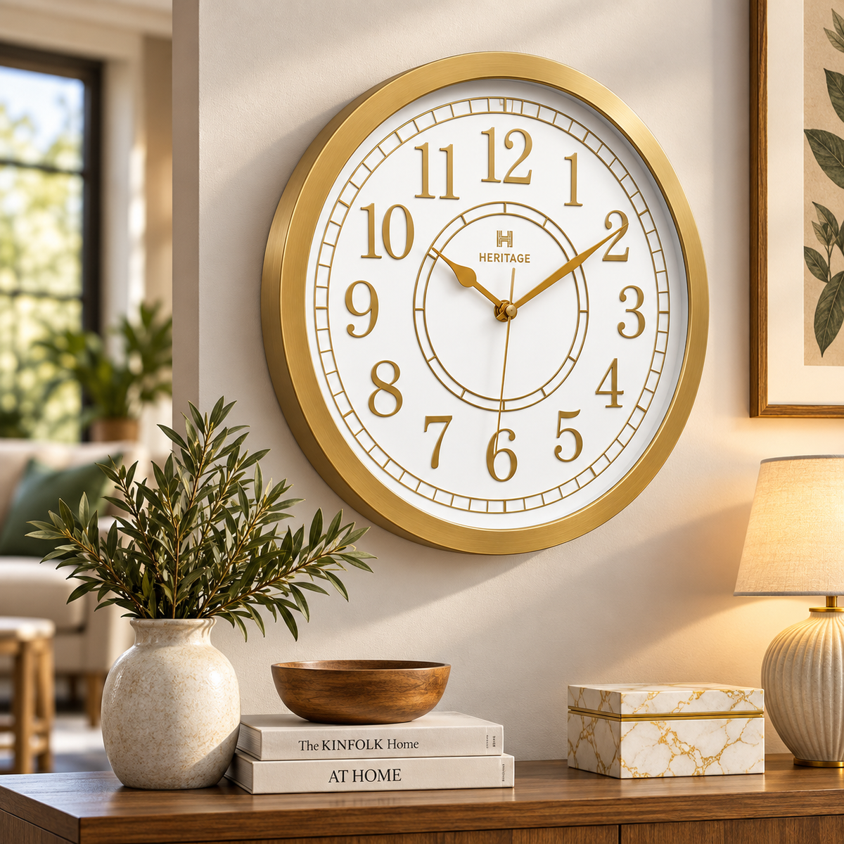 Heritage Momentum Wall Clock – 15 Inch Plastic Frame