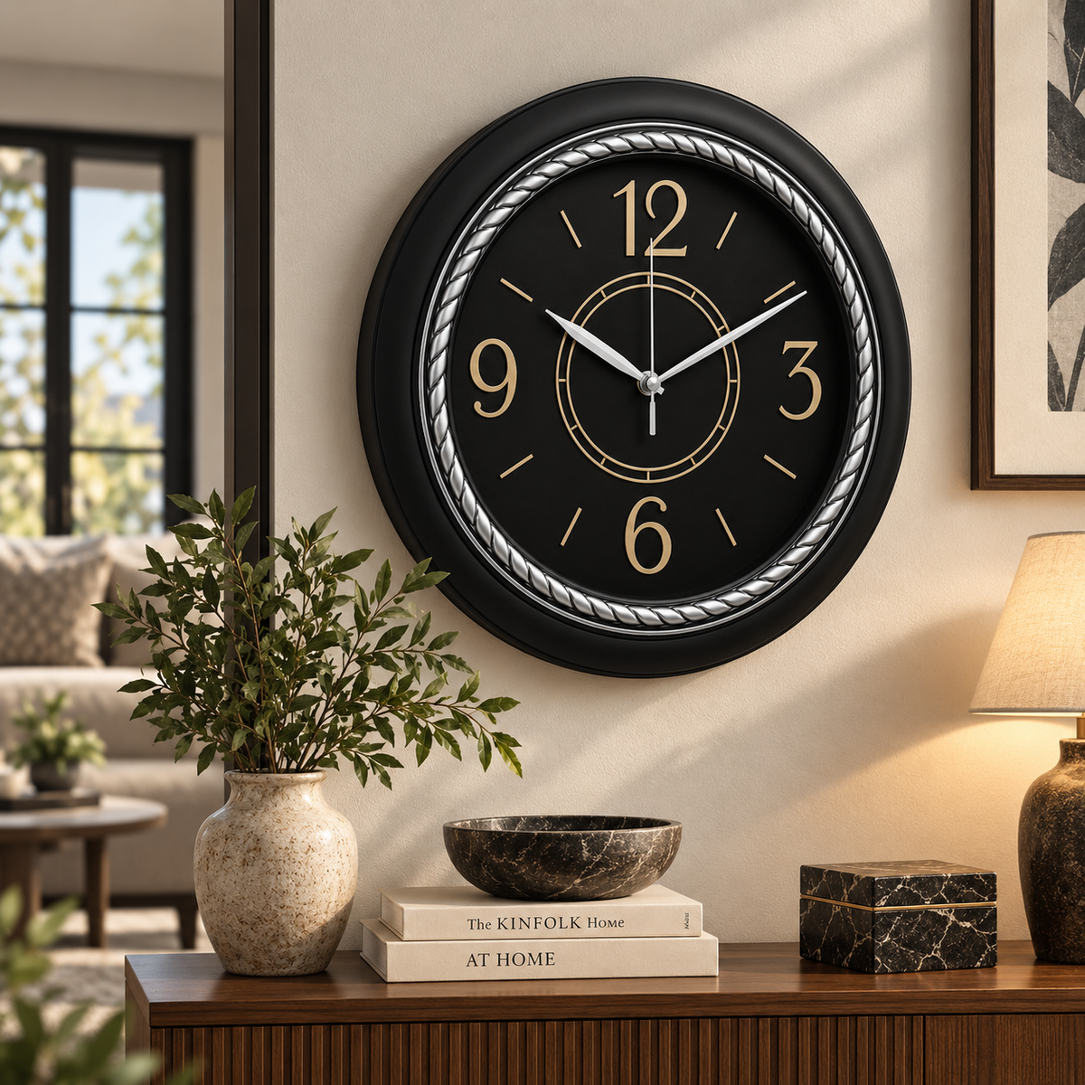 Heritage Prague Wall Clock – 18 Inch Plastic Frame