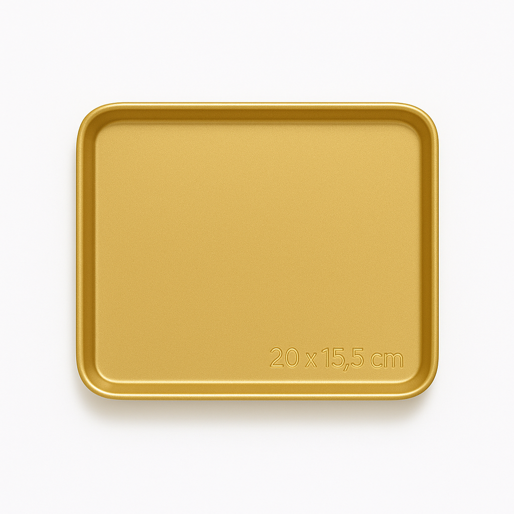 Gold Finish Stainless Steel Barbecue & Flat Plates – Multiple Sizes for Serving Snacks, BBQ & Meals - Habitt