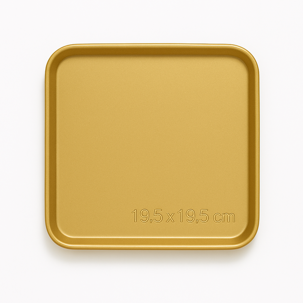 Gold Finish Stainless Steel Barbecue & Flat Plates – Multiple Sizes for Serving Snacks, BBQ & Meals - Habitt
