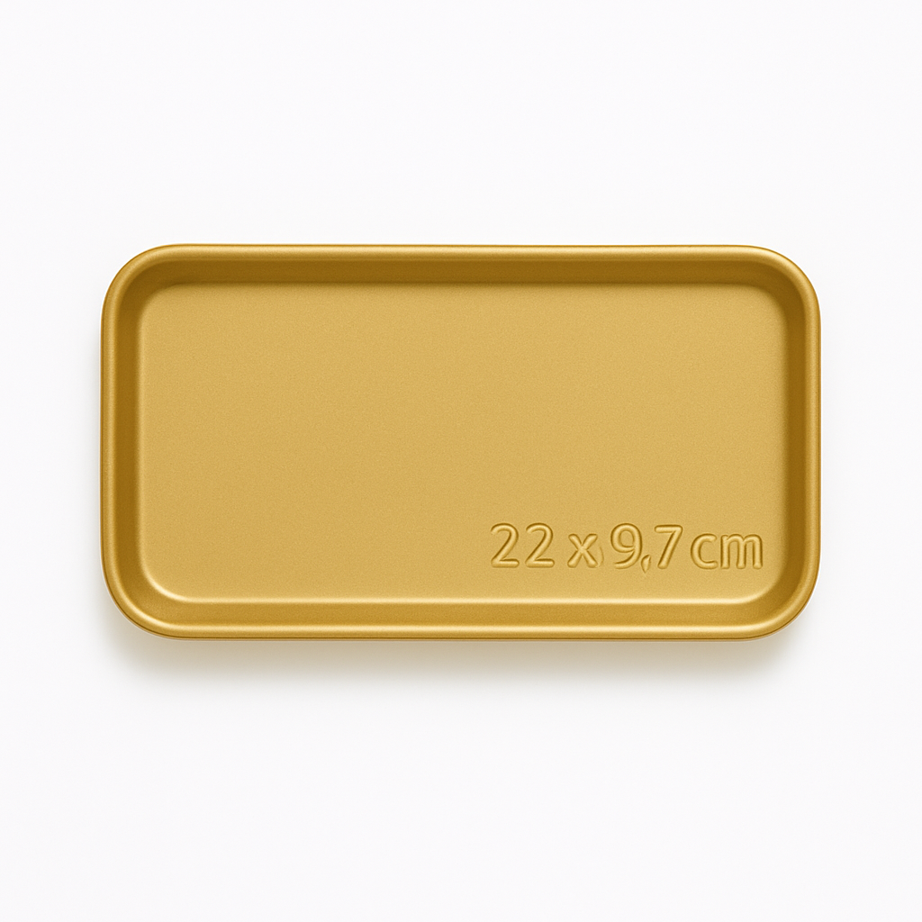 Gold Finish Stainless Steel Barbecue & Flat Plates – Multiple Sizes for Serving Snacks, BBQ & Meals - Habitt