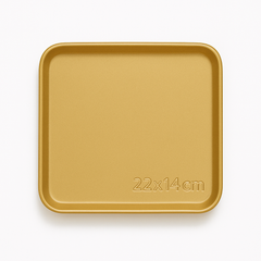 Gold Finish Stainless Steel Barbecue & Flat Plates – Multiple Sizes for Serving Snacks, BBQ & Meals - Habitt