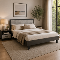 Oxford Bed with two Side Tables