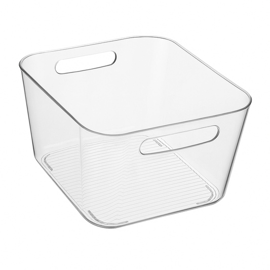 Fridge Basket – Medium Flat Transparent Organizer - Habitt