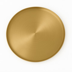Golden Stainless Steel Round Serving Tray – Multiple Sizes | Luxury Gold Finish Platters for Dining & Décor - Habitt