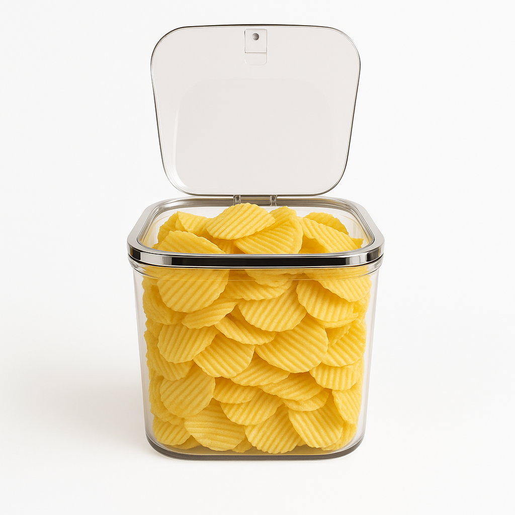 1pc Acrylic Push Box with Lid – Clear Storage Container (Small & Large) - Habitt
