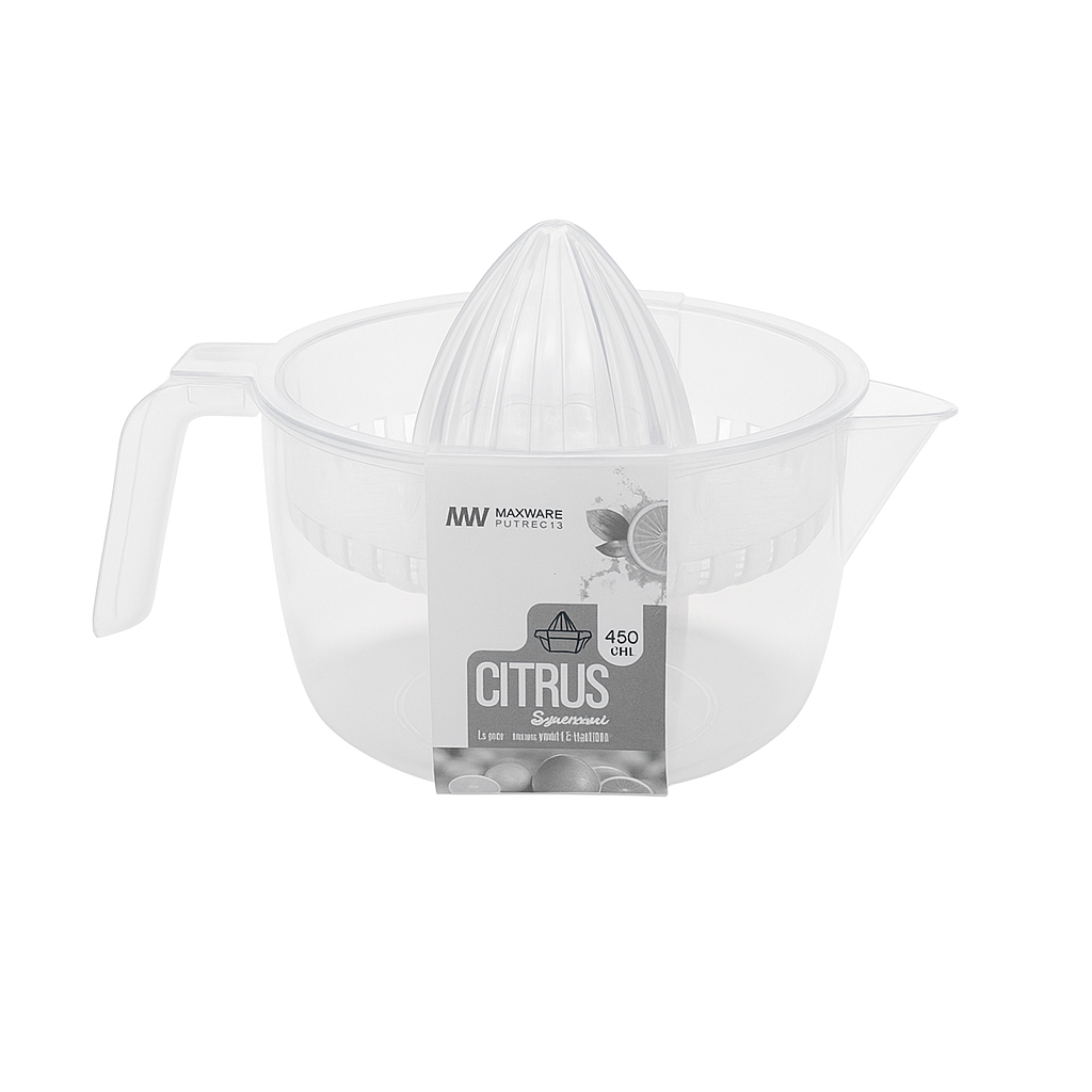 Maxware Citrus Squeezer 450ml – BPA-Free Manual Juicer for Fresh Orange, Lemon & Lime Juice - Habitt