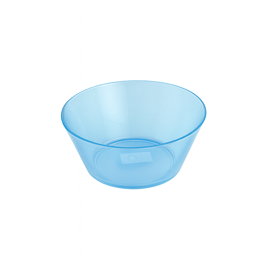 1Pc Acrylo Salad Bowl – Lightweight Acrylic Serving Bowl for Salads, Snacks & Fruits (Purple, Blue, Green, Pink) - Habitt
