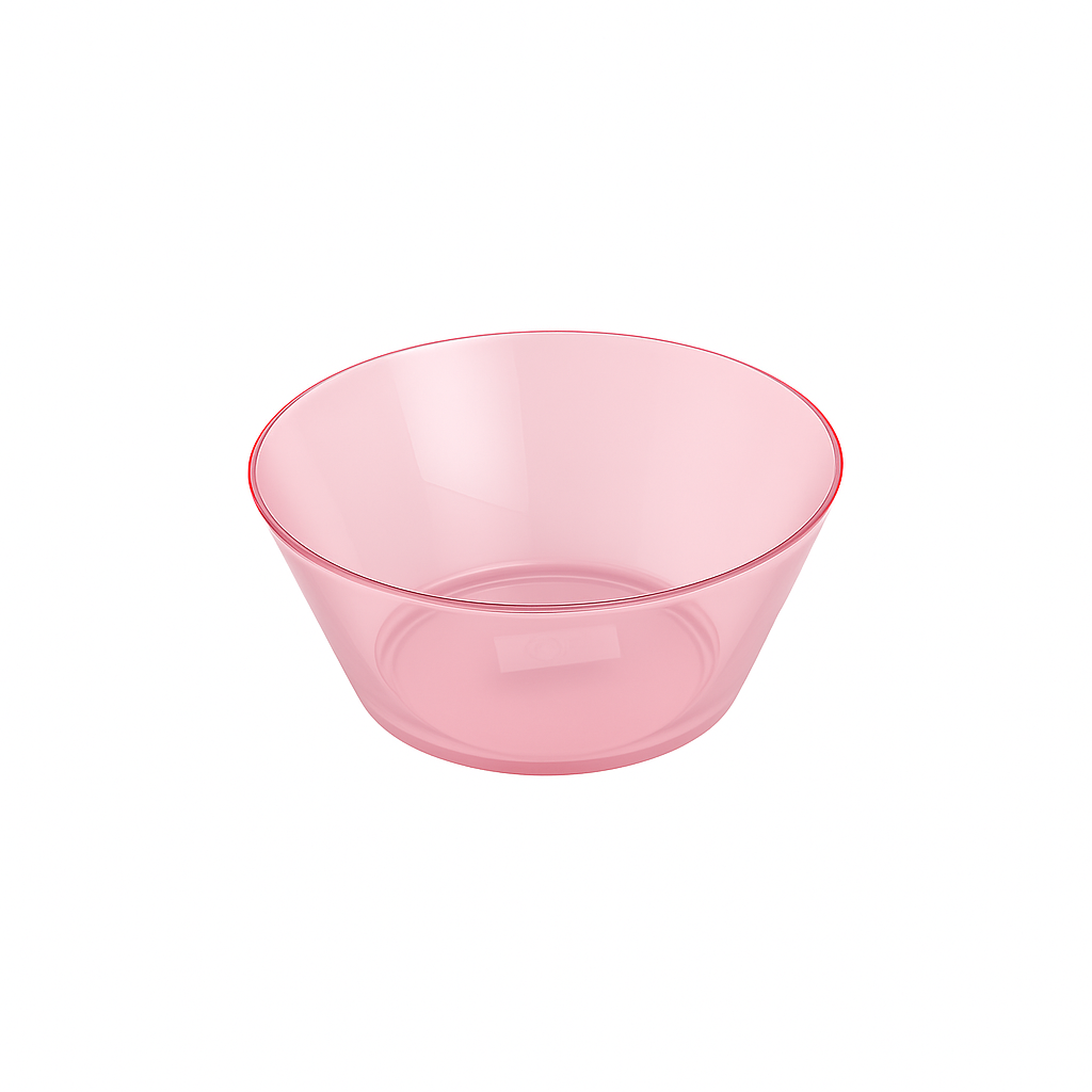 1Pc Acrylo Salad Bowl – Lightweight Acrylic Serving Bowl for Salads, Snacks & Fruits (Purple, Blue, Green, Pink) - Habitt