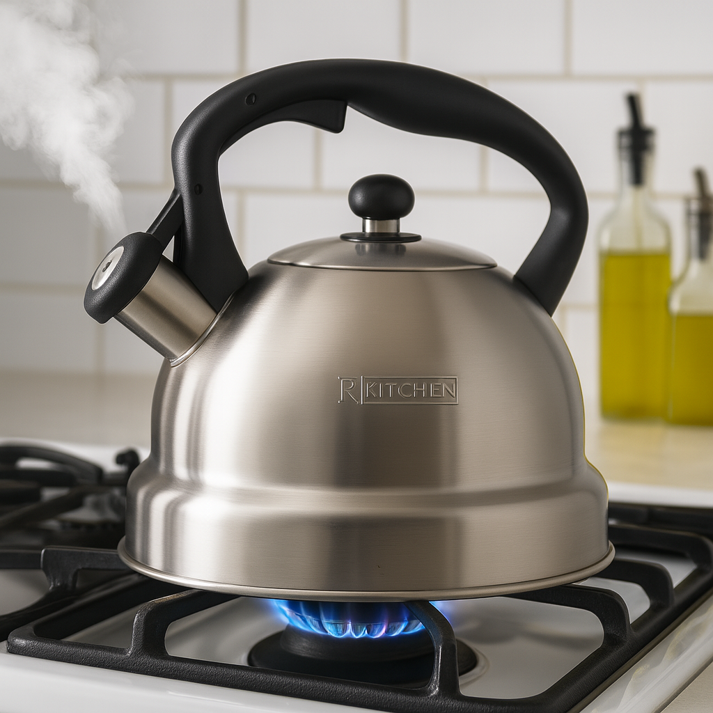 1Pc Exclusive 2.5L Stainless Steel Whistling Kettle – Premium Tea & Coffee Kettle for Gas and Induction Stovetops - Habitt