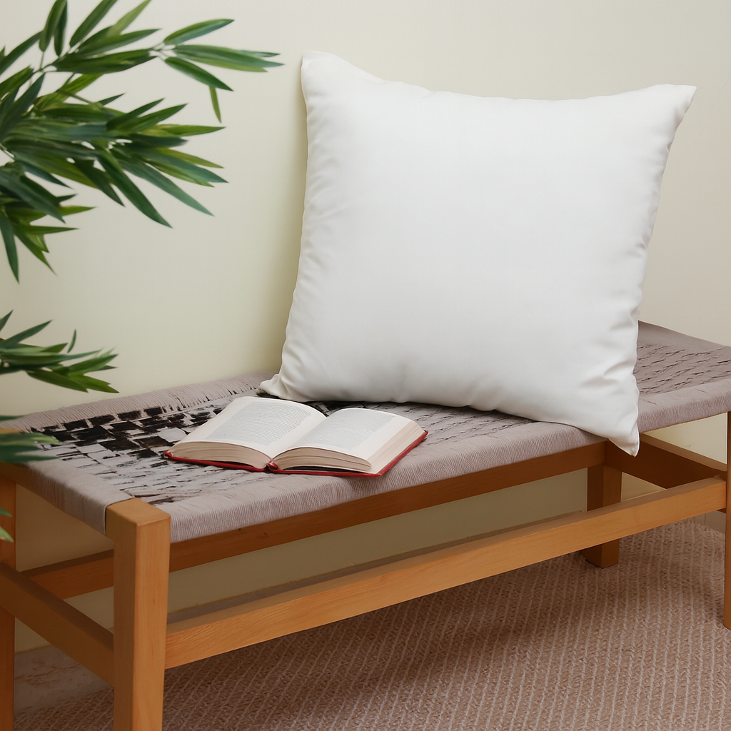 White Velvet Cushion Cover 18x18 WMB - Habitt