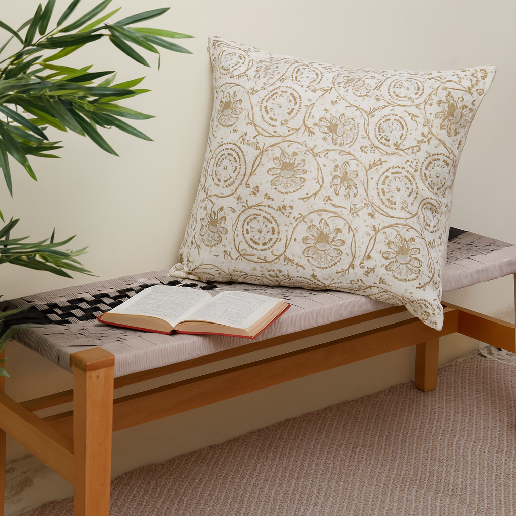 Powder Puff Cushion Cover 18x18 WMB - Habitt