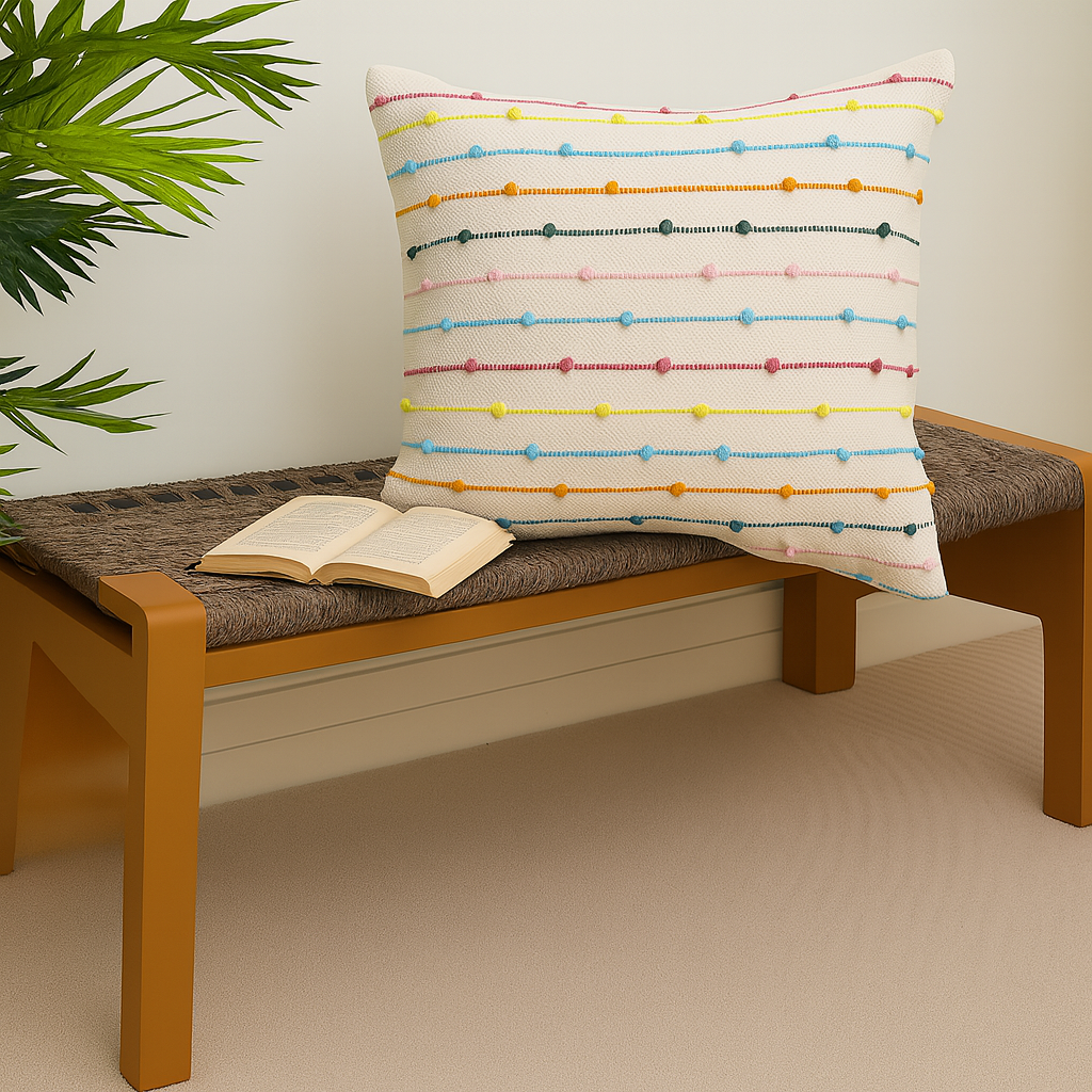 Buy 1 Get 1 Free Cushion Cover Handcrafted Dimond  18X18 - Habitt