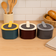 1pc Modern Spice Kit Small 1000ml – Plastic Kitchen Spice Container with Lid & Handle (Multi-Color Options) - Habitt