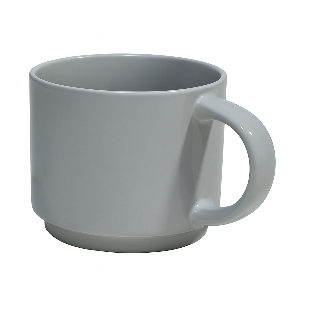 350ML Solid Color Ceramic Mug – White, Green, Grey & Pink Variants - Habitt