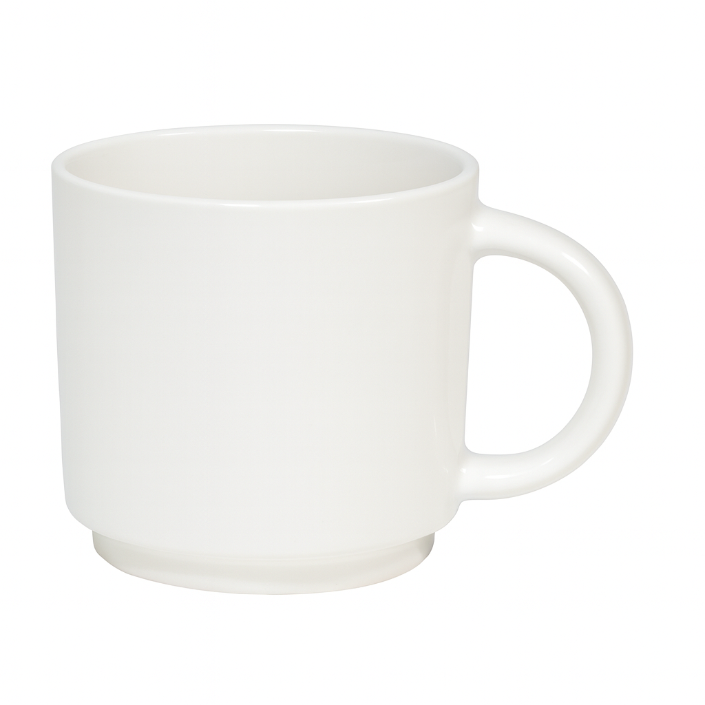 350ML Solid Color Ceramic Mug – White, Green, Grey & Pink Variants - Habitt