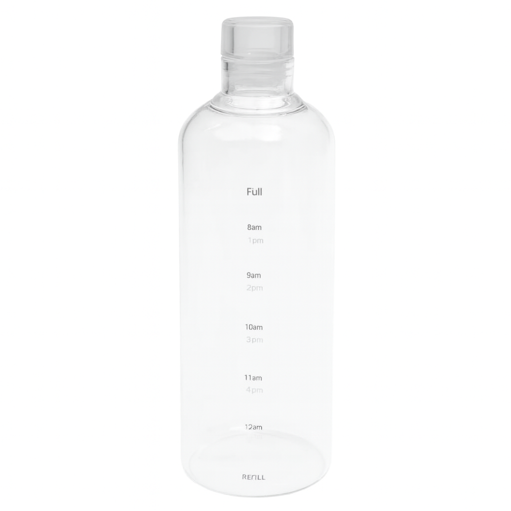Cap G-Bottle with Time Markers – Hydration Bottle (350ml / 500ml / 750ml) - Habitt