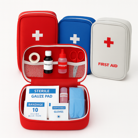 1 pc Portable First Aid Pouch – Travel Emergency Medical Bag Organizer (Assorted Colors) - Habitt