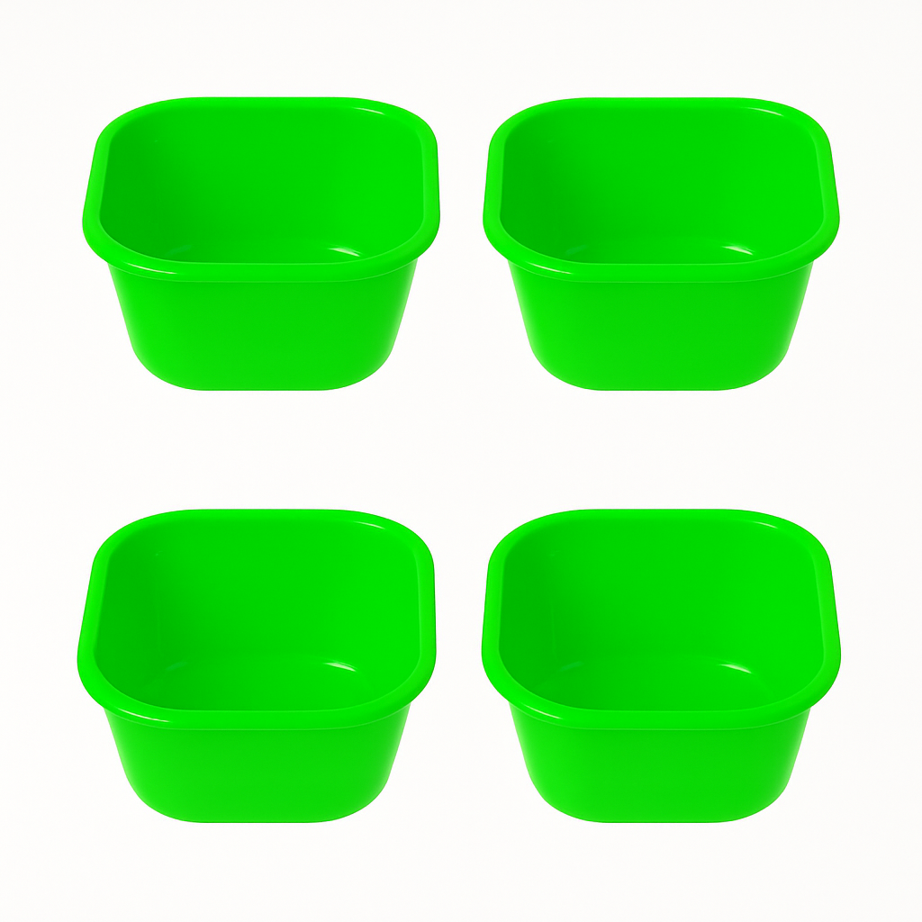 (Pack of 4) Blend Mini Plastic Bowls – 400 ml (Assorted) | Multipurpose Snack & Serving Bowls - Habitt