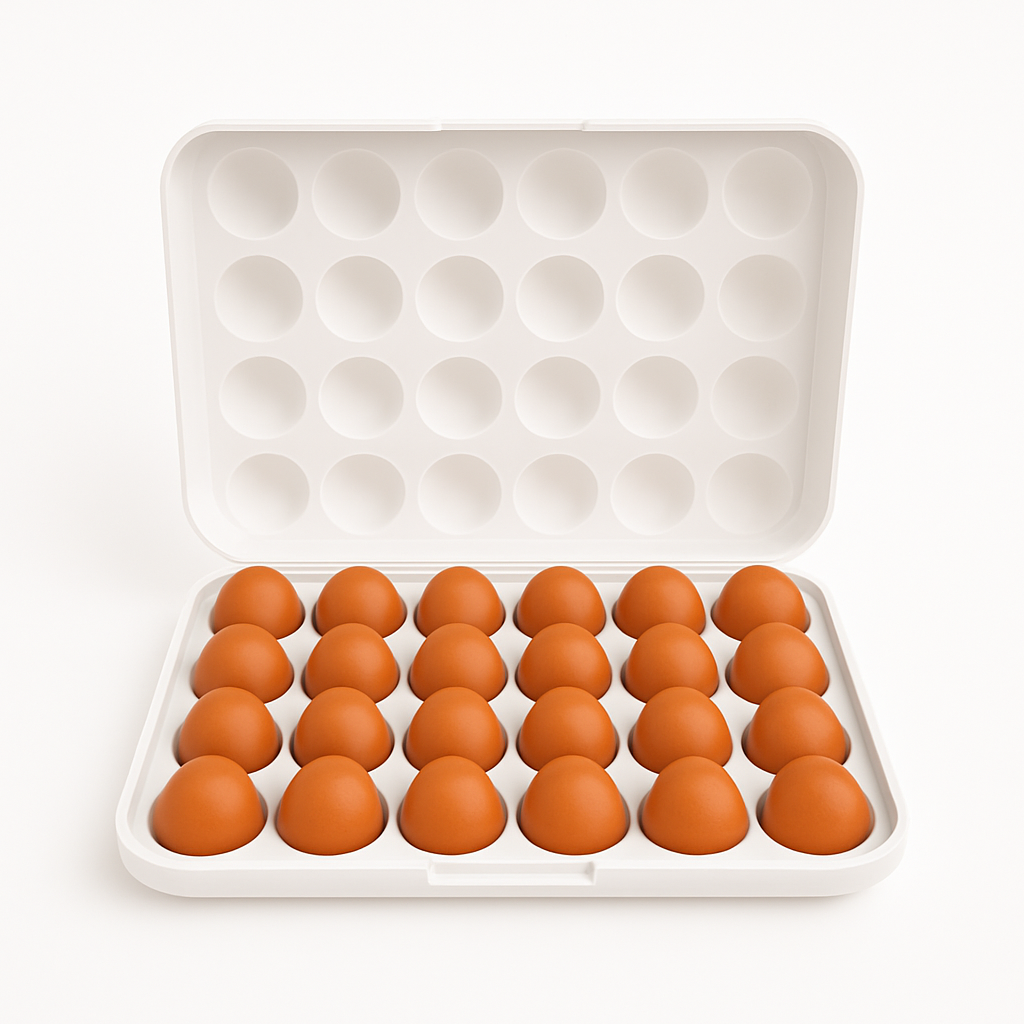 Egg Storage Box with Lid – 24 Egg Holder Container for Refrigerator - Habitt