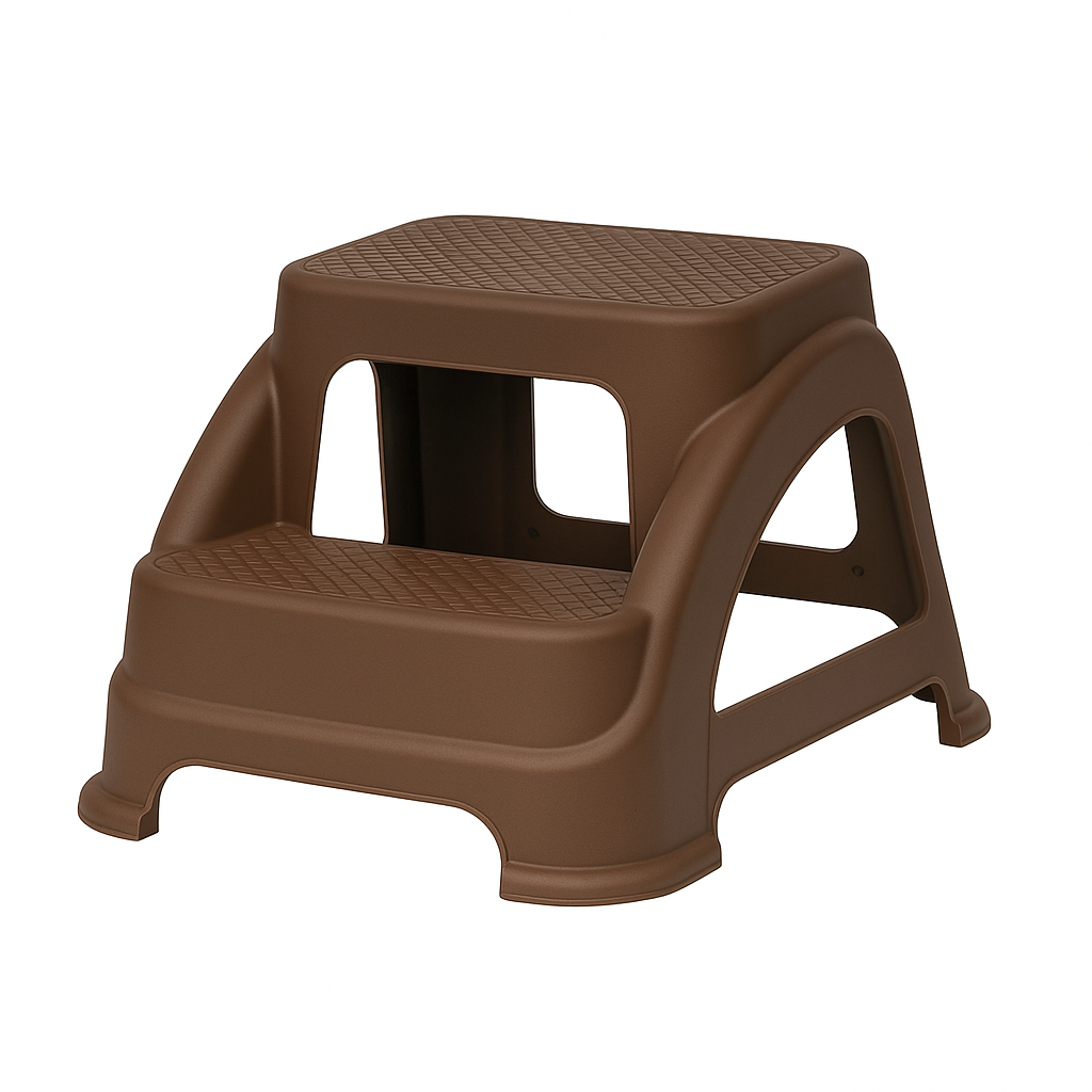 Two Step Stool – Grey, Brown, Black - Habitt