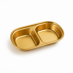 Gold Finish Stainless Steel Compartment Dish – 1, 2, 3 & 4 Section Plates for Snacks & Serving - Habitt