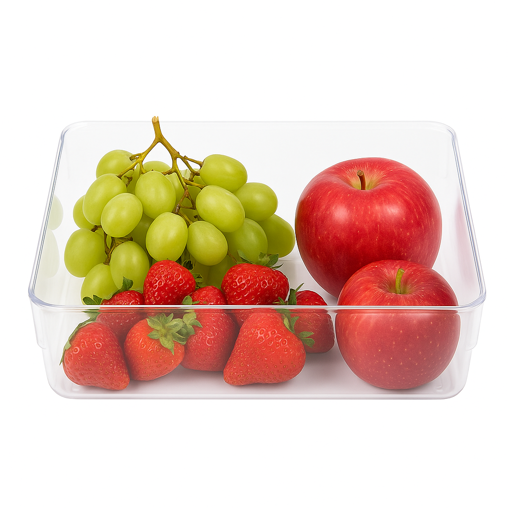 Square Multipurpose Organizer Box – Clear Plastic Storage for Home & Office - Habitt