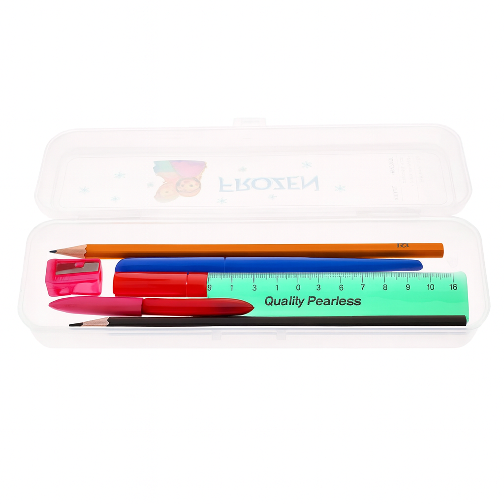Frozen Multi‑Box – Transparent Stationery Storage Case for Kids & School Supplies - Habitt