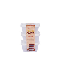 Pack of 3 - Mini Crinkle Container (Assorted) –  Plastic Food Storage Boxes - Habitt