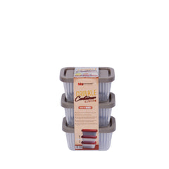 Pack of 3 - Mini Crinkle Container (Assorted) –  Plastic Food Storage Boxes - Habitt
