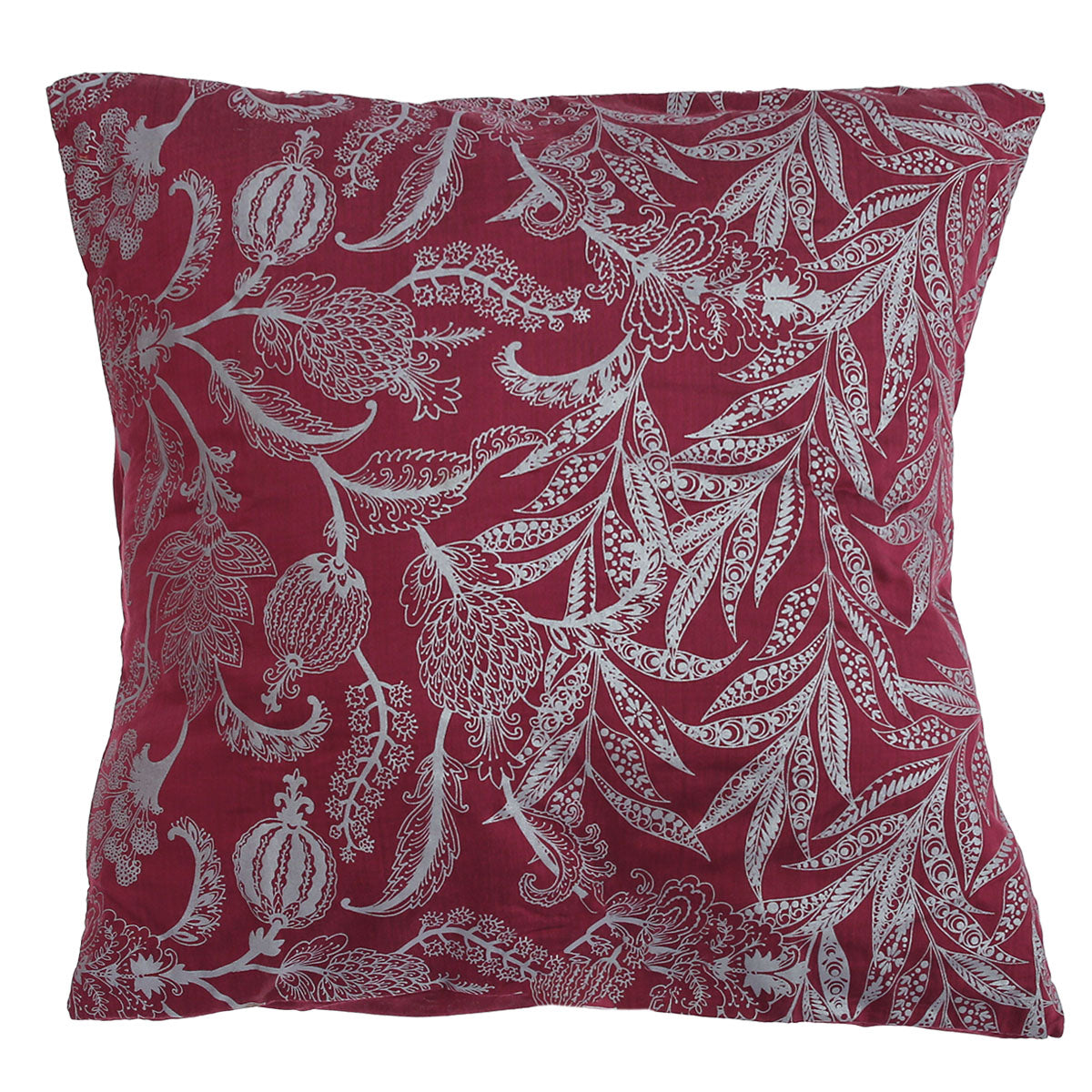 Silver Leaf Cushion Cover 18x18" - Habitt
