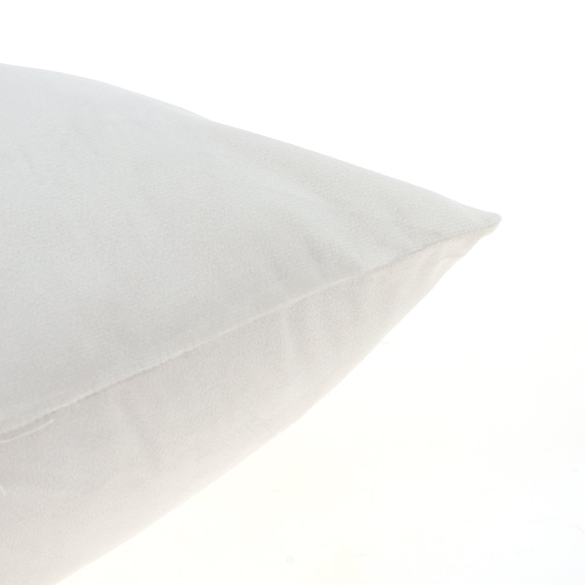 White Velvet Cushion Cover 18x18 WMB - Habitt