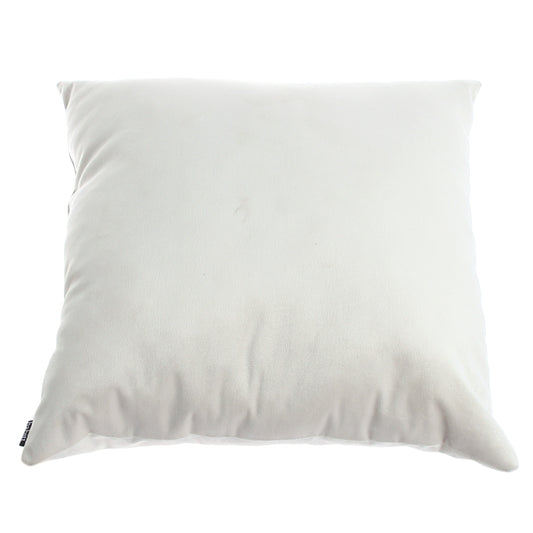 Velvet Filled Cushion 18x18" Ecru - Habitt