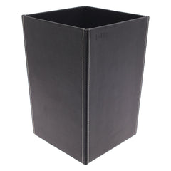 Leather dust bin (Black) - Habitt